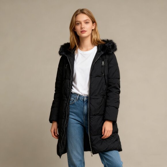 Debenhams Collection Other - NWOT Debenhams Collection Mens Hood Chevron Quilted Puffer Coat Size 22 XL Navy